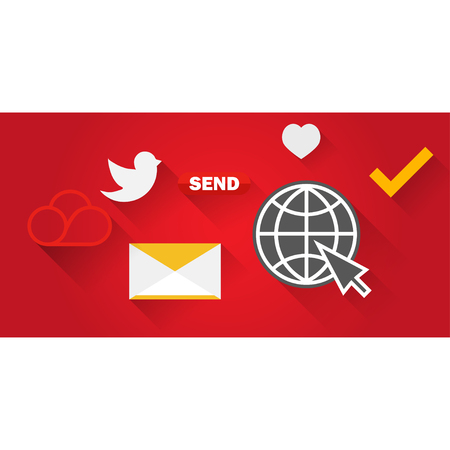 Icons for social networking vector illustration EPS10のイラスト素材