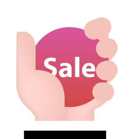 Sale banner in hand vector eps10のイラスト素材