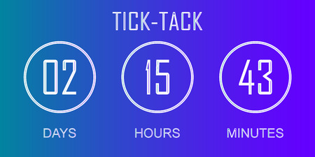 Countdown web site vector flat template digital clock timer