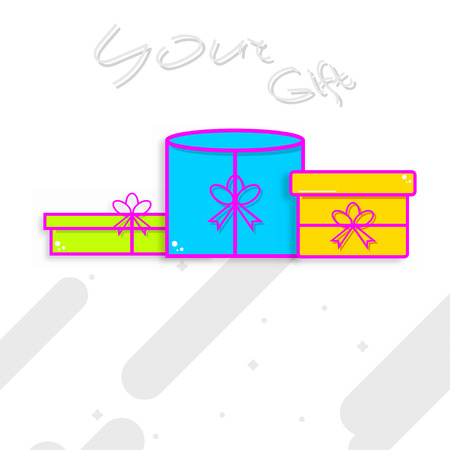 Website header template with gift boxes. Vector illustration of gift boxes.のイラスト素材