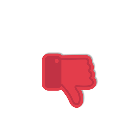 Thumb down flat iconのイラスト素材