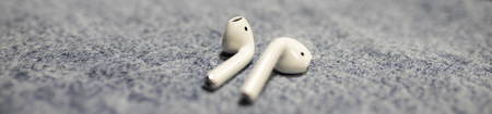 Wireless white headphones