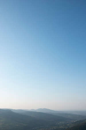 Beautiful summer mountains with blue skyの写真素材