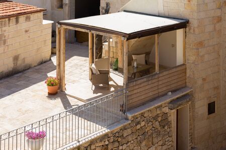 Beautiful balcony in Italyの写真素材