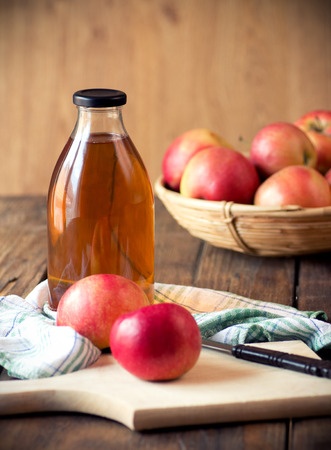 Apples and Apple Juiceの写真素材