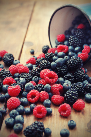 Mixed berry fruitsの写真素材