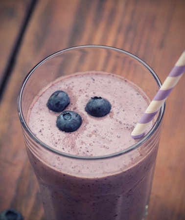 Blueberry smoothieの写真素材