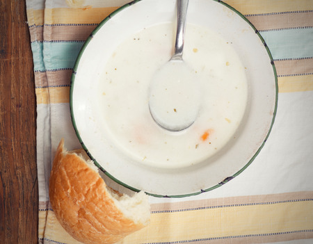 chicken and leek soupの写真素材