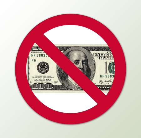 No dollarsの写真素材