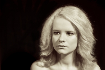 retro portraitの写真素材