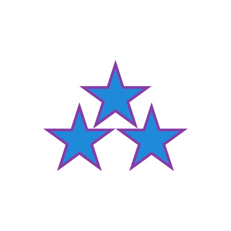 Vector abstract cute star icon 
isolated on a white backgroundのイラスト素材