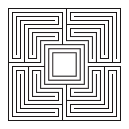 maze line design on white background  Vector illustration.のイラスト素材