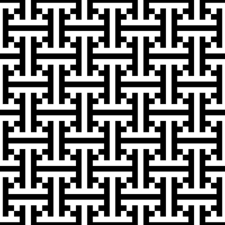 Vector monochrome seamless textile background of repeating elementsのイラスト素材