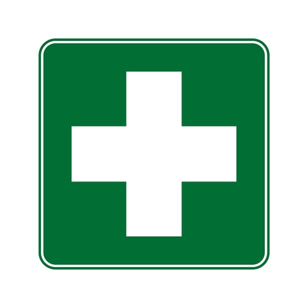 A Vector flat icon of green cross for simple designのイラスト素材