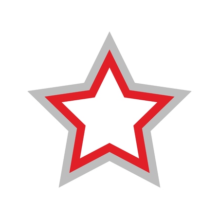 Flat vector retro star for fine decorations designのイラスト素材
