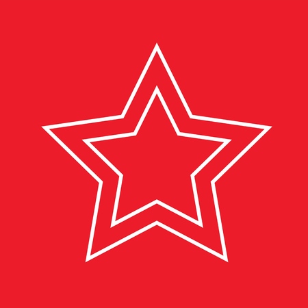 Flat vector retro star for fine decorations designのイラスト素材