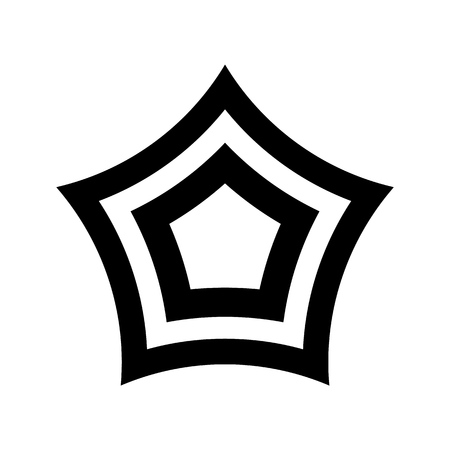 Vector abstract cute star icon 
 for print, gift, web, scrap and patchworkのイラスト素材