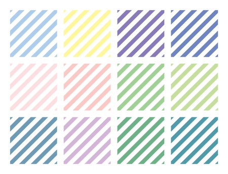 Vector Striped patterns set for print, gift, web, scrap and patchworkのイラスト素材