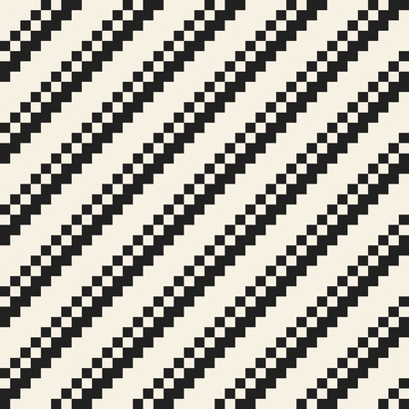 Vector monochrome seamless textile background of repeating elements