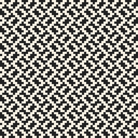 Vector monochrome seamless textile background of repeating elements