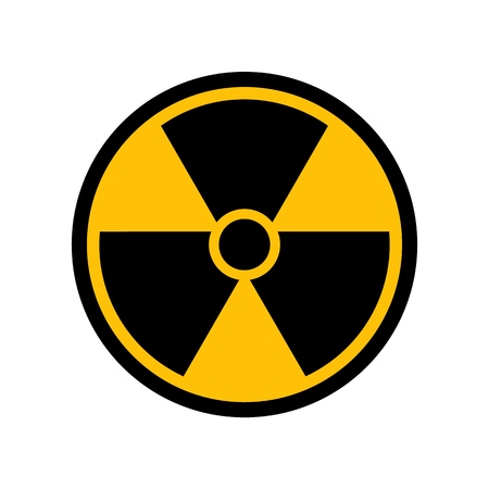 Vector Reproduction of Radioactive symbol simple design icon