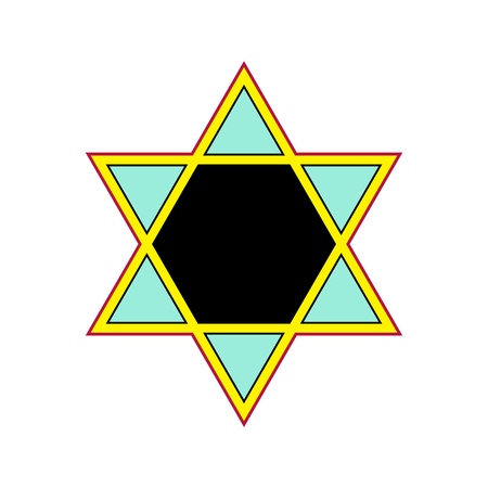 Vector david star symbol for simple designのイラスト素材