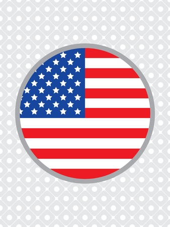 Vector Trendy Round American Flag for print, gift, web, scrap and patchwork.のイラスト素材