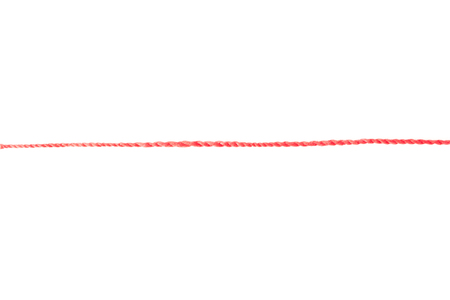 red rope on white background.