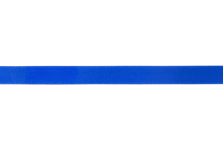 blue ribbon isolated on white background.の写真素材