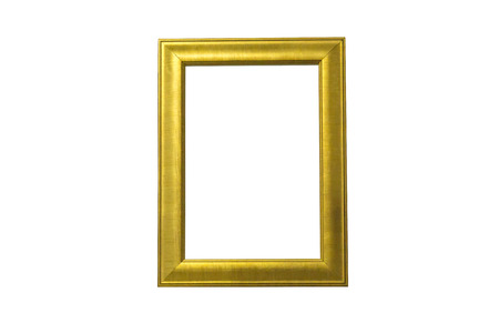 Gold picture frame Isolated on white background