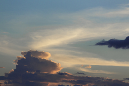 black clouds and blue sky abstract background.の写真素材