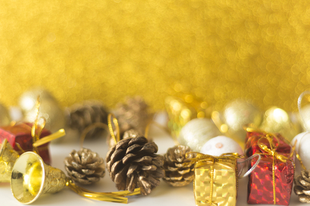 Christmas decoration on abstract background.の写真素材