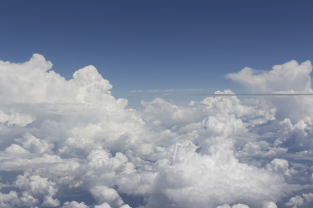 Blue sky with white clouds.