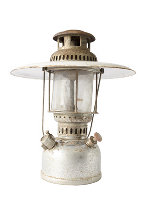 Old lantern isolated on white background.の写真素材