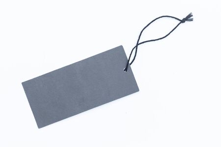 Gray price tag or tag label on white background.の写真素材