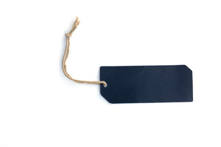 blank paper price or tag label isolated on white background.