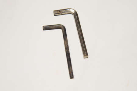 Allen wrench, with hexagon socket, is fundamental in the mechanical and automobile industry. There are several types of Allen wrench sets, such as long, short, T-handle and concave keys.の写真素材