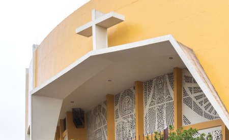 Sanctuary. Basilica. Religious temple. Church of Nossa Senhora da Medianeira in Santa Maria, state...