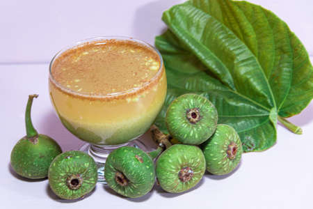 Garden Fig (Ficus auriculata). Red Fig TreeExotic plant from Malaysia. Exotic drink. Originating...