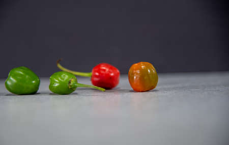 Goat pepper fruits. Pimenta de Cheiro: This is one of the two main peppers used in Brazilian cuisine. Also known as goat pepper. It is considered the queen of spices.の写真素材