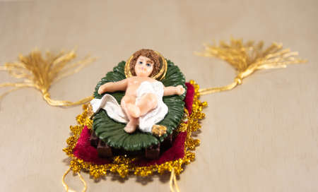 Image of baby jesus. Symbolism and religiosity. Image of saint of the catholic church. Symbol of...