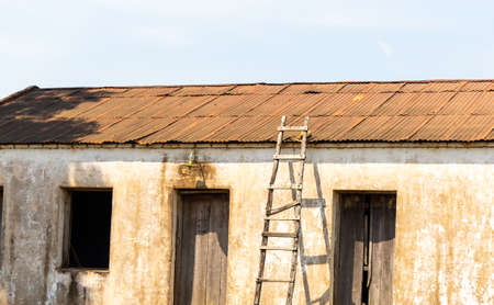 Old abandoned house. Colonial style house built by Italian immigrants in the State of RS, Brazil. European style architecture from the beginning of the century. Centenary houseの写真素材