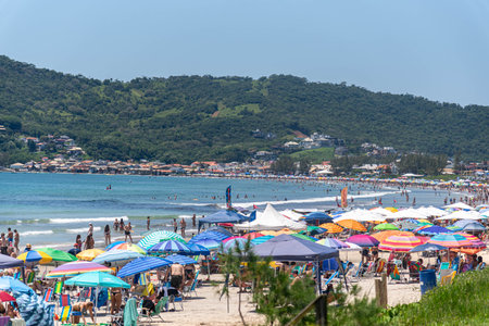 Garopaba Beach, Santa Catarina, Brazil.の写真素材