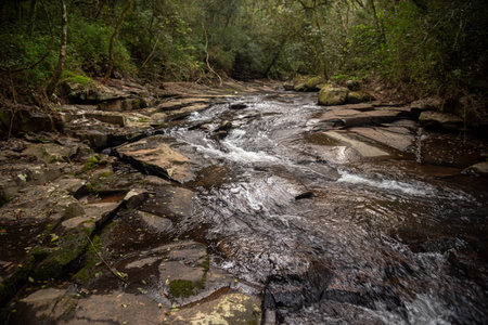 Stone stream in the city of Itaara RS Brazil.