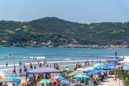 Garopaba Beach, Santa Catarina, Brazil.の写真素材
