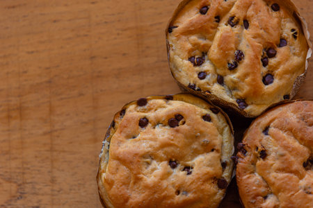 Homemade panettones produced by hand.