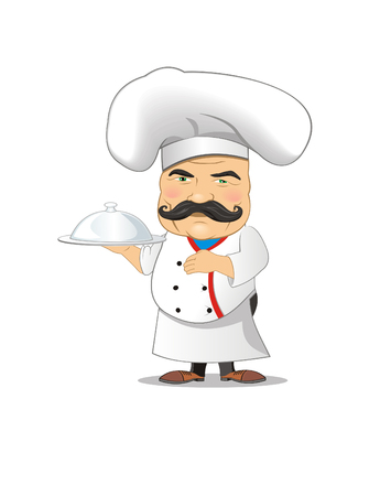 Chef vector illustration for animation, games, different poses, kitchen, food, gastronomy, taste, smell, cooking recipesの写真素材