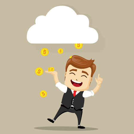 Vector business man smile.のイラスト素材