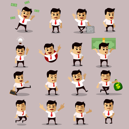 Vector set of manager or business man character.のイラスト素材