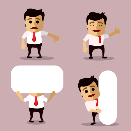 Vector set of manager or business man character.のイラスト素材